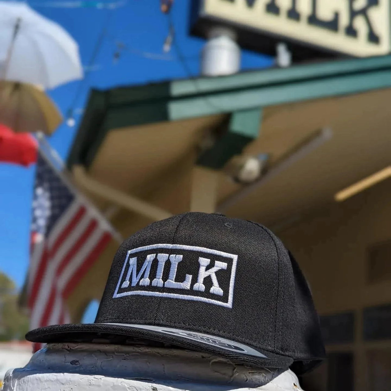 "Milk" flexfit snapback hat