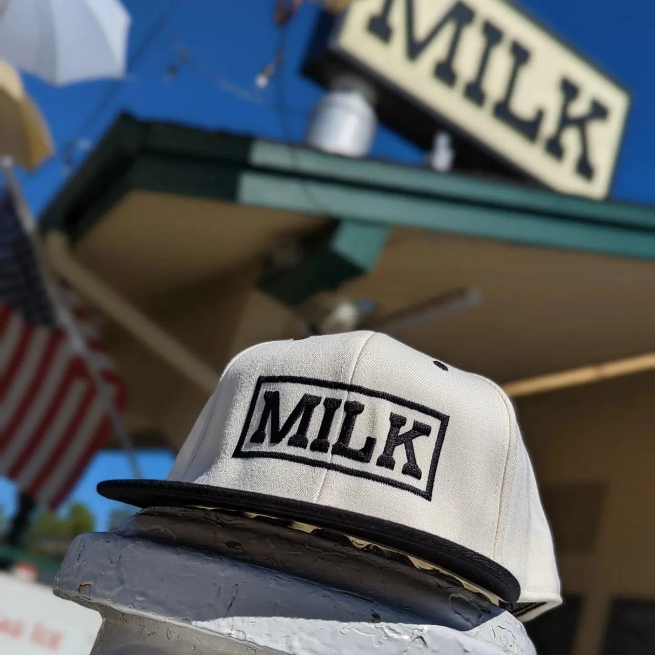 "Milk" flexfit snapback hat