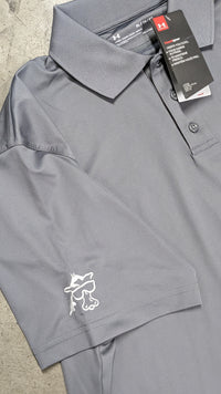 Thumbnail for Under Armour Team Performance Polo with Larry the Cow Embroidered on Sleeve